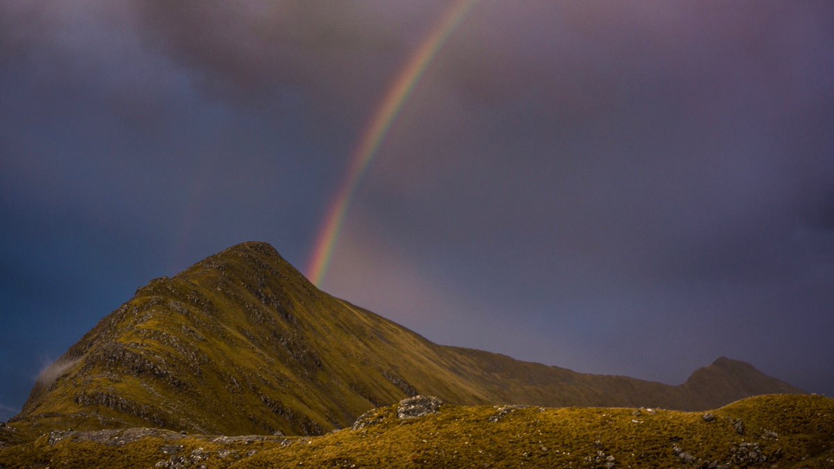 steamingboots's tweet photo. After the rain - clambered out of the tent once the rain had passed and was treated to this .... #Highlands #rainbow #archive https://t.co/M5pAVocsiO
