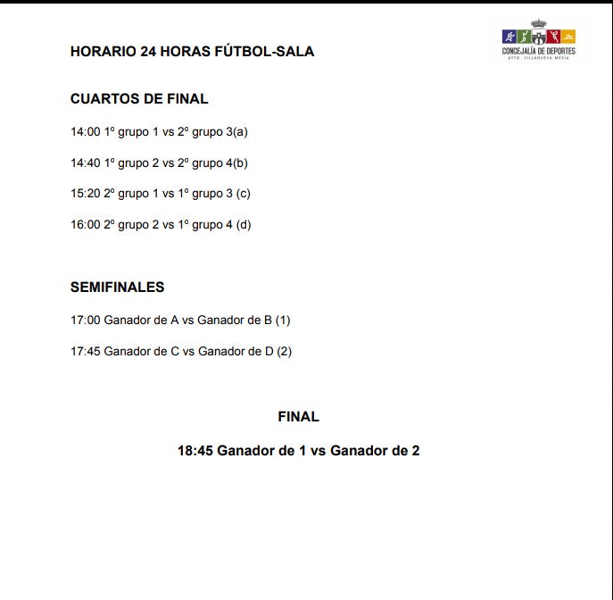 24hvvamesia's tweet photo. HORARIO FASE FINAL #24hvvamesia https://t.co/ST8W02QXBz