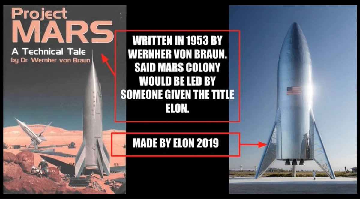 Atomicosm's tweet photo. @Numerologynow He's literally a character created by Nasa co-founder Wernher Von Braun (See Von Braun's Sci-Fi novel "Project Mars" published 1952). #ScienceFiction #Actor #Fraud #FalseParadigm https://t.co/fMH9mALjWr