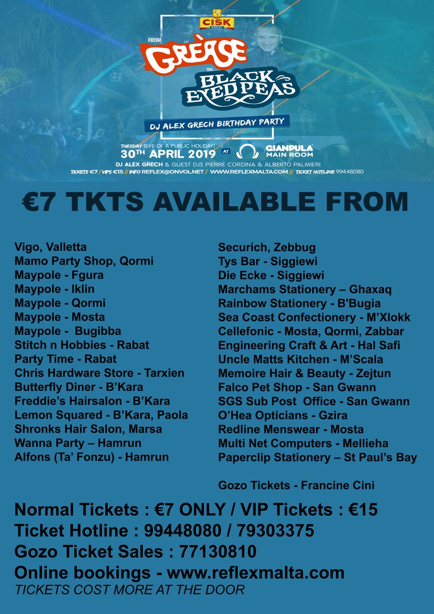 DJAlexGrech's tweet photo. Two weeks to Go !!
The From Grease to Black Eyes Pas Party
Tkts available here https://t.co/tn9hGbM9Eo