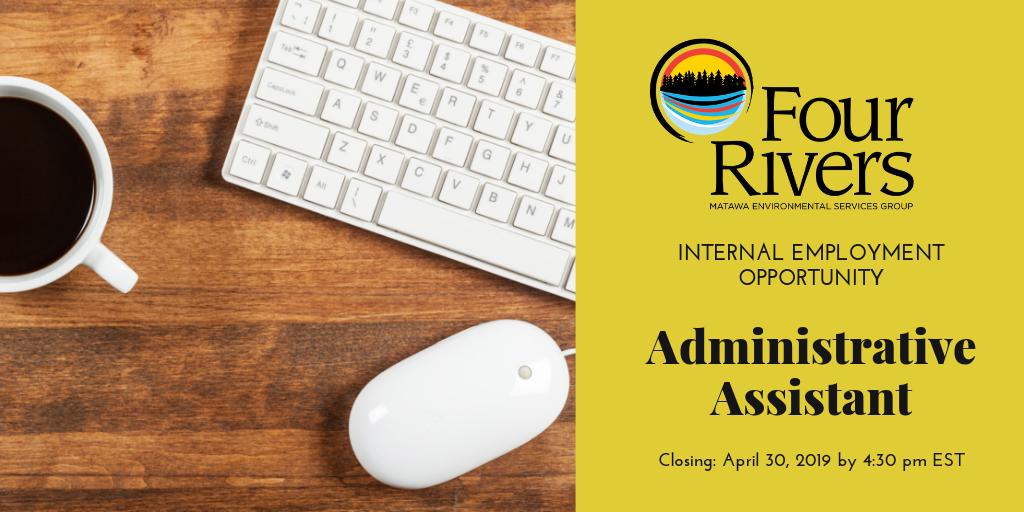 4RiversMatawa's tweet photo. EMPLOYMENT OPPORTUNITY Administrative Assistant with Four Rivers Group Matawa - please share &amp; see link for further details: https://t.co/PunLSDngN5 https://t.co/vYEznH5Mos