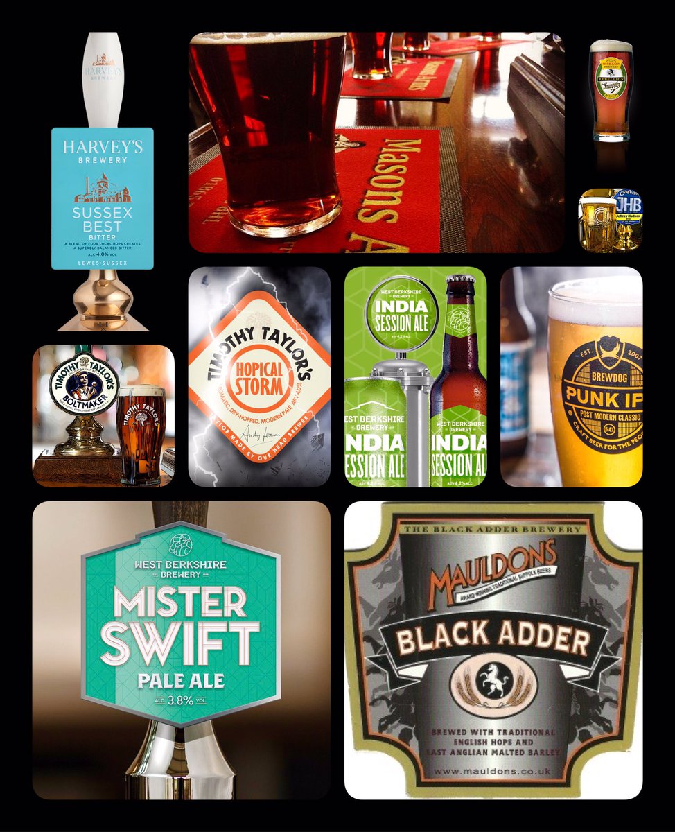 ChrisMeeson's tweet photo. This weeks line up @TheMasonsArmsHQ
@TimothyTaylors @westberksbrew @OakhamAles @RebellionBeer @Harveys1790 @BrewDog #Headington #Oxford #Realal https://t.co/jY4kb0oHik