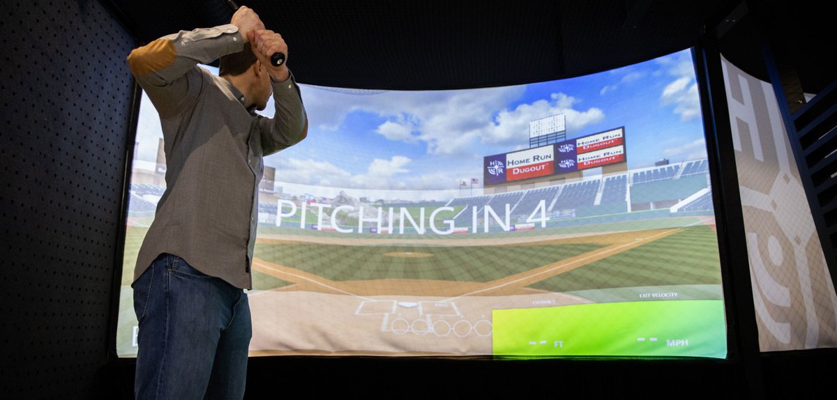 Austintxman's tweet photo. Hit a home run in Dell Diamond at the world's first augmented reality batting range, @HomeRunDugout. https://t.co/IzyPugq2D5 https://t.co/68moEvrQay