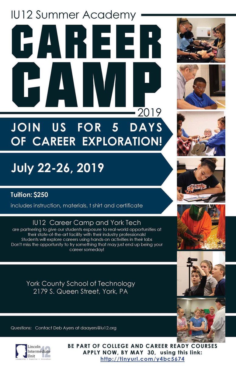 Check our this awesome opportunity for a Summer Career Camp available to those in graded 3-8! #ssspirit #CYSDProud #career