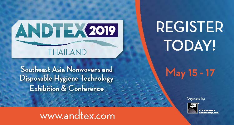EJ_Krause's tweet image. President of Thailand Textile Institute, Dr. Chanchai Sirikasemlert, to keynote the opening of ANDTEX 2019 - register today at andtex.com/andtex/2019/en… #nonwoven #textiles #engineeredmaterials #fabrics