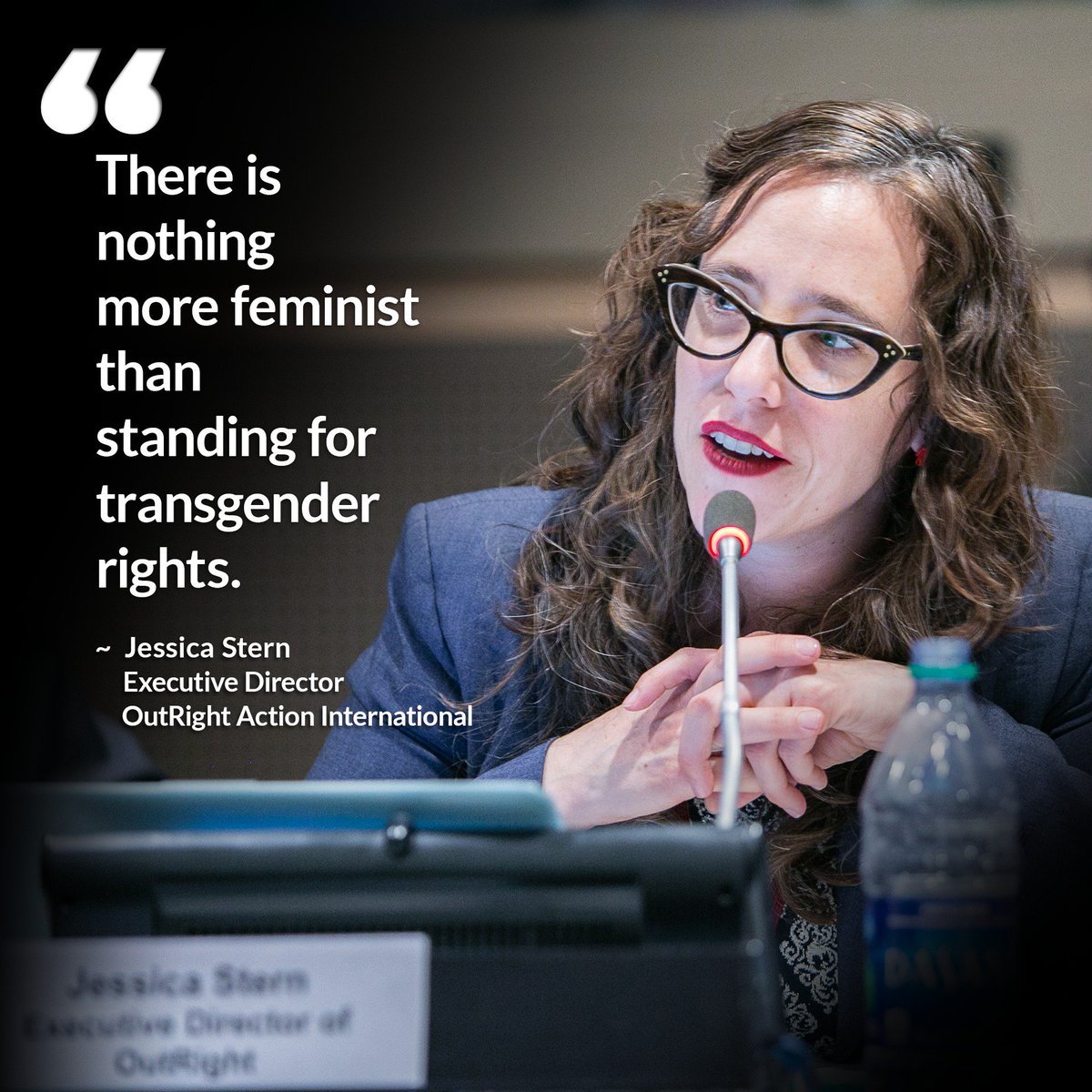 "There is nothing more feminist than standing for transgender rights," Jessica Stern during the historic <a href="/UN_CSW/">United Nations CSW</a> side event panel on "#Transgender &amp; gender non-conforming people&amp;access to public services: challenges &amp;best practices" #LGBTIQ #FeministVision openlynews.com/i/?id=551683fe…