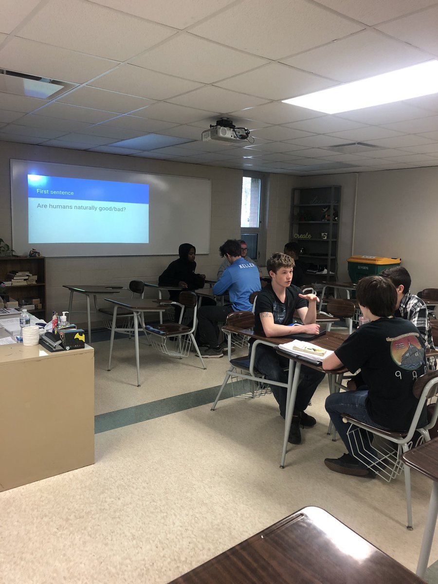 mrs_vokic's tweet photo. Civilization vs. Savagery-ELA II students debate the leadership styles of Lord of the Flies #nicejob #strongpoints https://t.co/BMYOTiHBZG