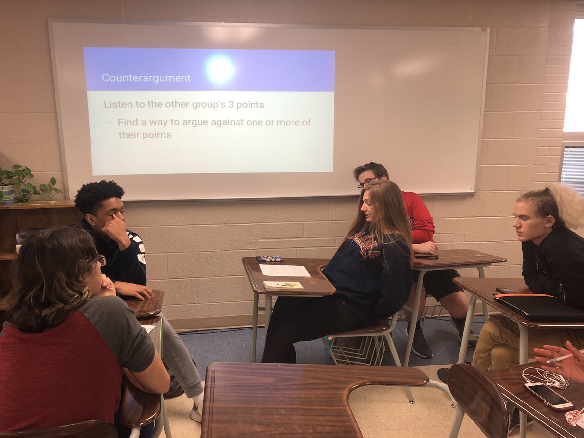 mrs_vokic's tweet photo. Civilization vs. Savagery-ELA II students debate the leadership styles of Lord of the Flies #nicejob #strongpoints https://t.co/BMYOTiHBZG