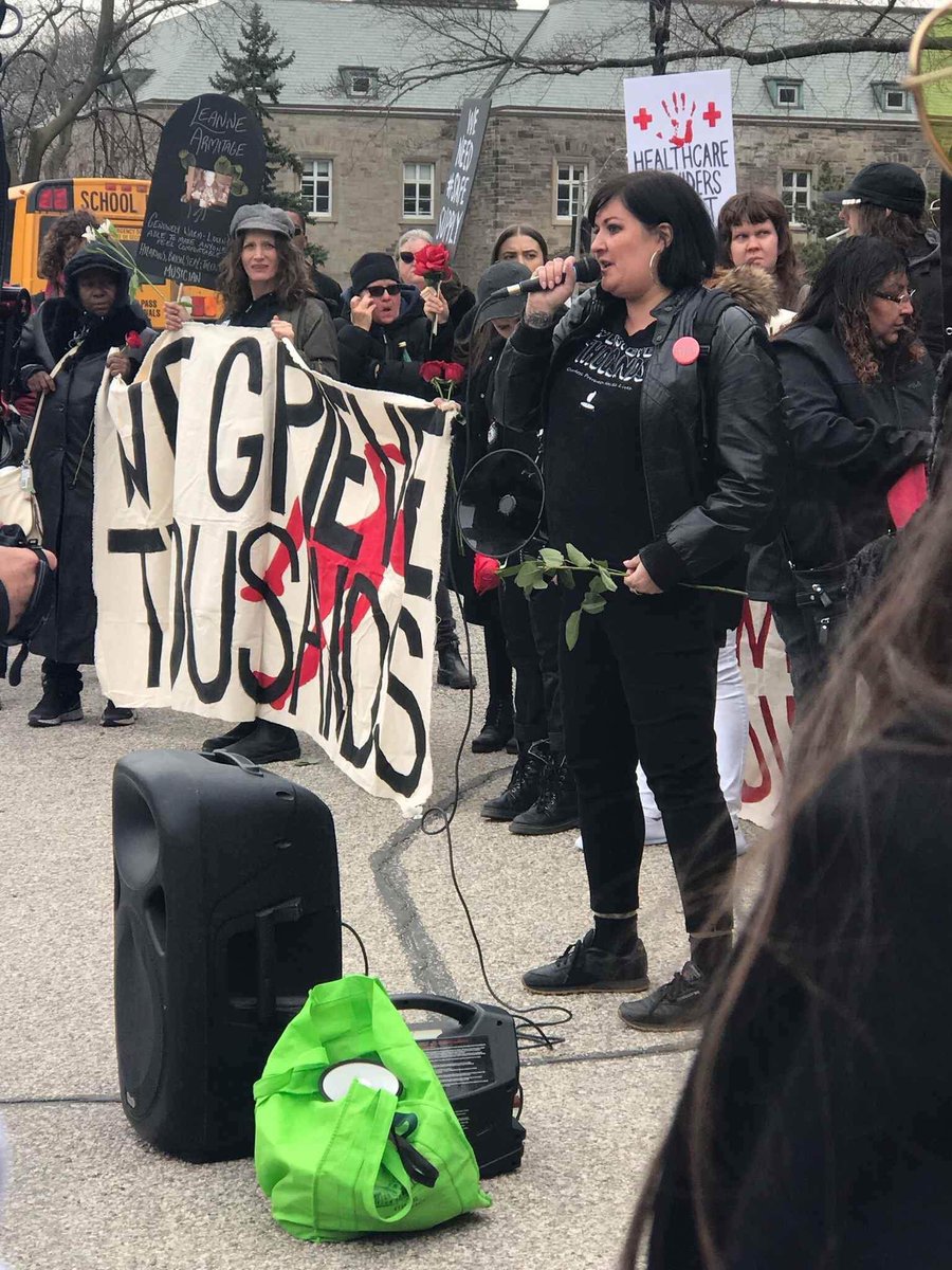 The519's tweet photo. At #WeStillGrieve in the National Day of Action on the Overdose Crisis 2019. Shout-out to the organizers and participants. We join in solidarity to demand action on the overdose crisis that took more than 10,000 lives in the last three years. #ONPoli #CDNPoli https://t.co/NYqvxWgS8f
