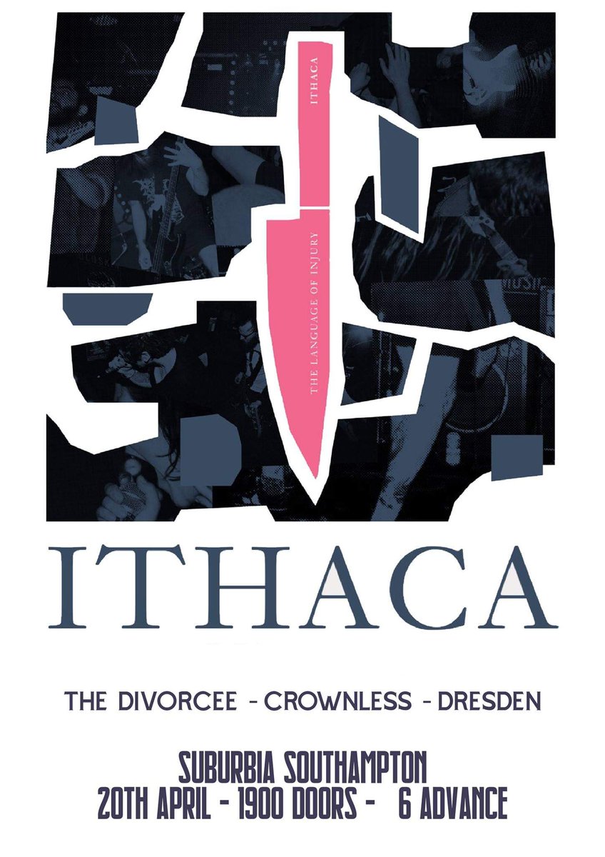 SATURDAY <a href="/suburbiasoton/">Suburbia Southampton</a>

RB Music in association with @JadeRPromotions presents

<a href="/ITHACABAND/">✨ITHACA✨</a> 
youtube.com/watch?v=w2xNhQ…

<a href="/TheDivorceeBand/">The Divorcée</a>

<a href="/WeAreCrownless/">Crownless Uk</a>
youtube.com/watch?v=Ze6WrQ…

<a href="/DRSDNUK/">DRESDEN</a>

1900 Doors
£6 Advance: bit.ly/2JnVpHQ