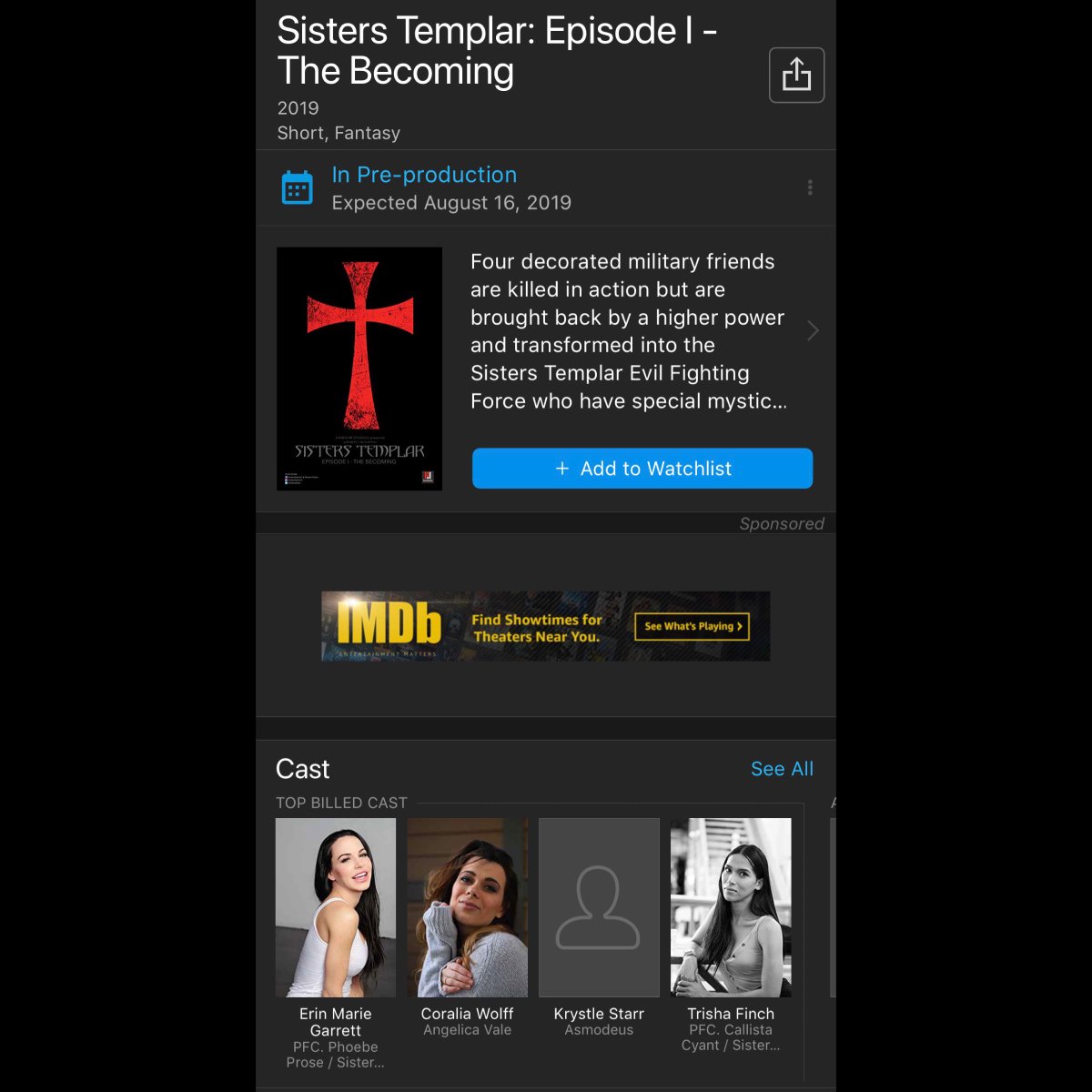 Sisters Templar (@sisterstemplar) on Twitter photo Want to be in the film industry? Want to contribute to a new sci-fi fantasy movie franchise? Look for our <a href="/Indiegogo/">Indiegogo💡</a> campaign to realize our dreams of makling this film. bit.ly/SistersTemplar… #SistersTemplar #FandomStudiosTX #shortfilm #indiefilm #DallasFilm #womeninfilm Want to be in the film industry? Want to contribute to a new sci-fi fantasy movie franchise? Look for our <a href="/Indiegogo/">Indiegogo💡</a> campaign to realize our dreams of makling this film. bit.ly/SistersTemplar… #SistersTemplar #FandomStudiosTX #shortfilm #indiefilm #DallasFilm #womeninfilm