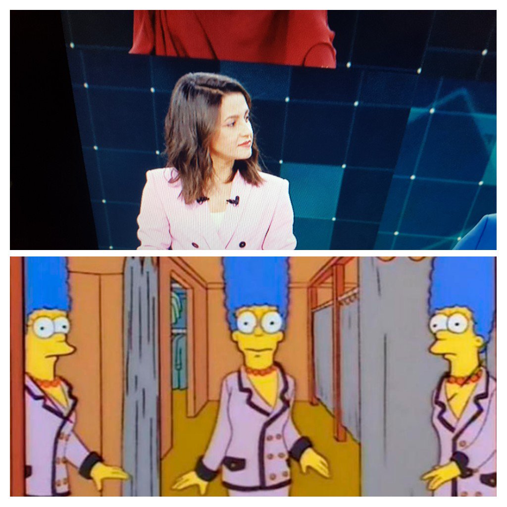 FalcoLochLomond's tweet photo. #DebateRTVE no os da un aire @InesArrimadas a #MargueSimpson ? 😂 https://t.co/lsUjaj4uiR