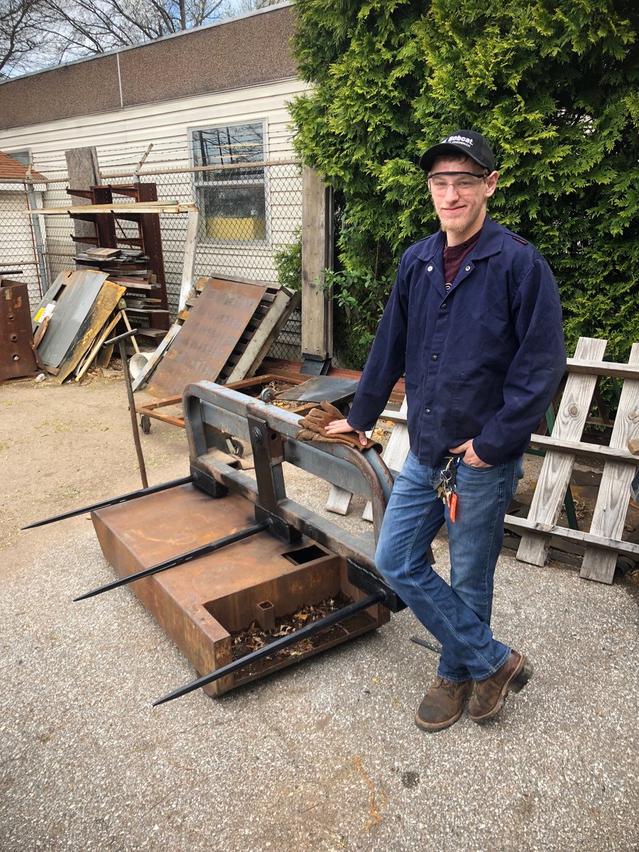It takes a wide variety of Fabrication skills to turn a single bale spear attachment into a triple. Well done Jake!