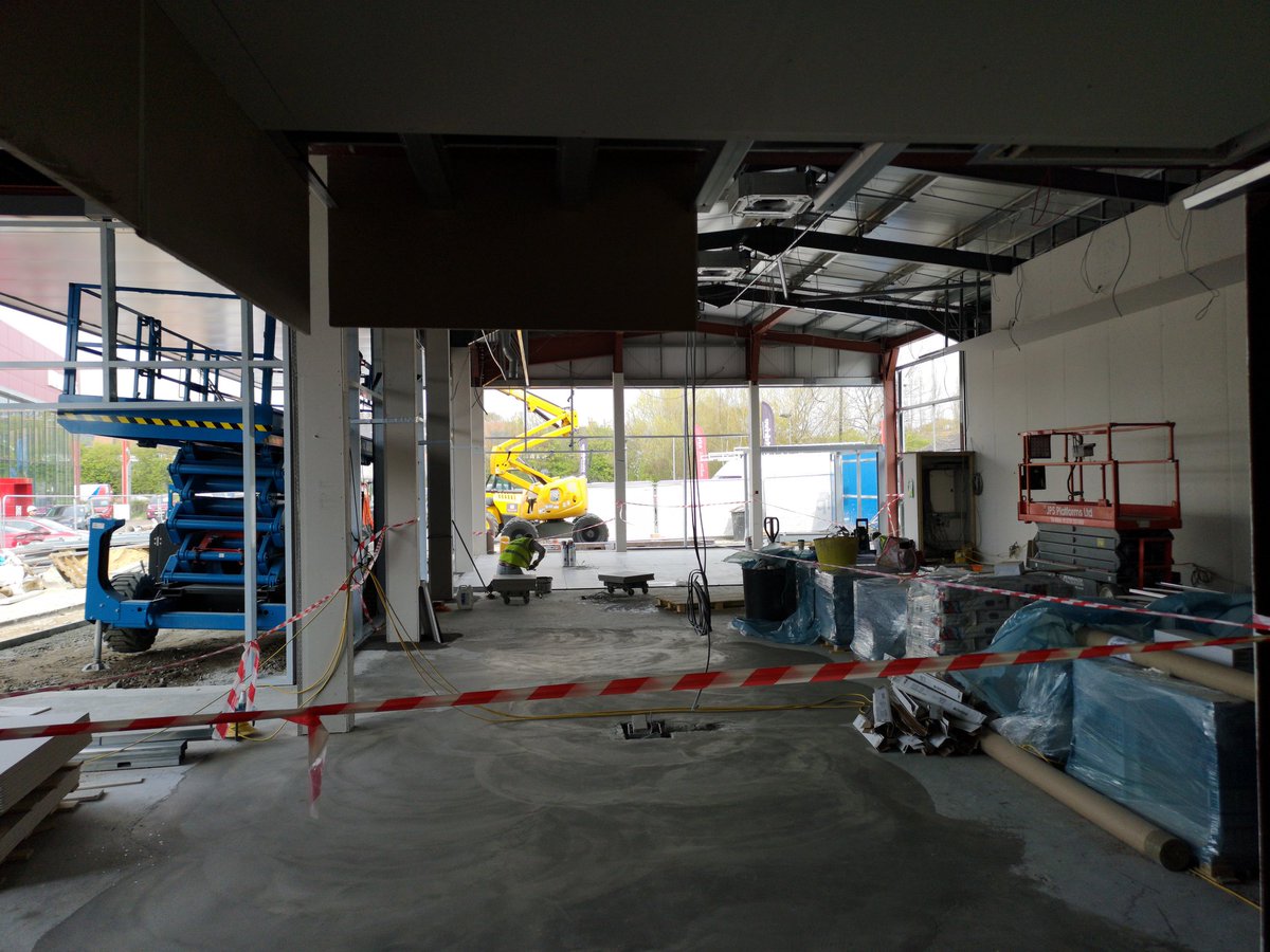 Westdrive Kia and Mazda: Big effort on site to get the new Mazda showroom ready in time for launch