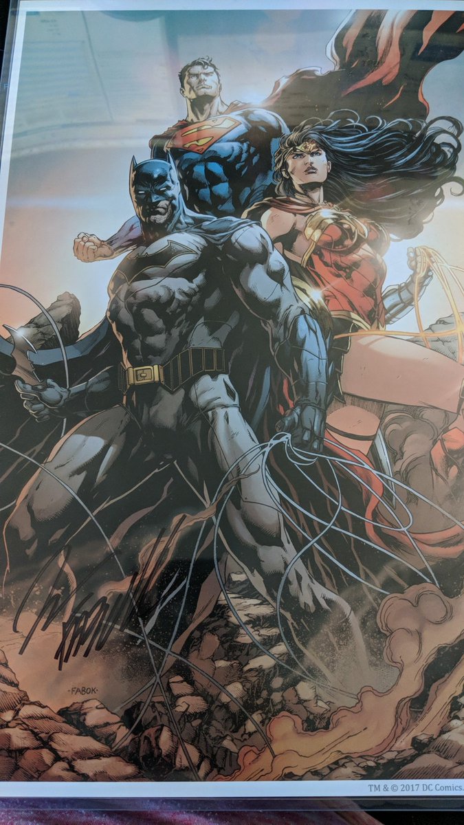 KenEverson's tweet photo. @JasonFabok my cousin picked up a signed print for me when he was at C2E2, just wanted to say thanks!! Hoping to meet you in person some day. Truly respect your skills as an artist and you stand for Christianity! Hope you  make it out to SC sometime! #Respect #DCComics https://t.co/Kt3aDtECGa