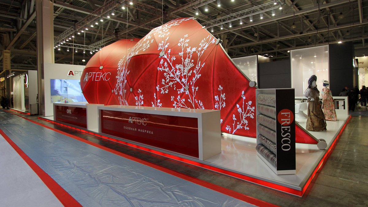 STUDIODEGA's tweet photo. The exhibition stand Arteks at Mosbuild in Moscow. https://t.co/n3YbBsaTLt