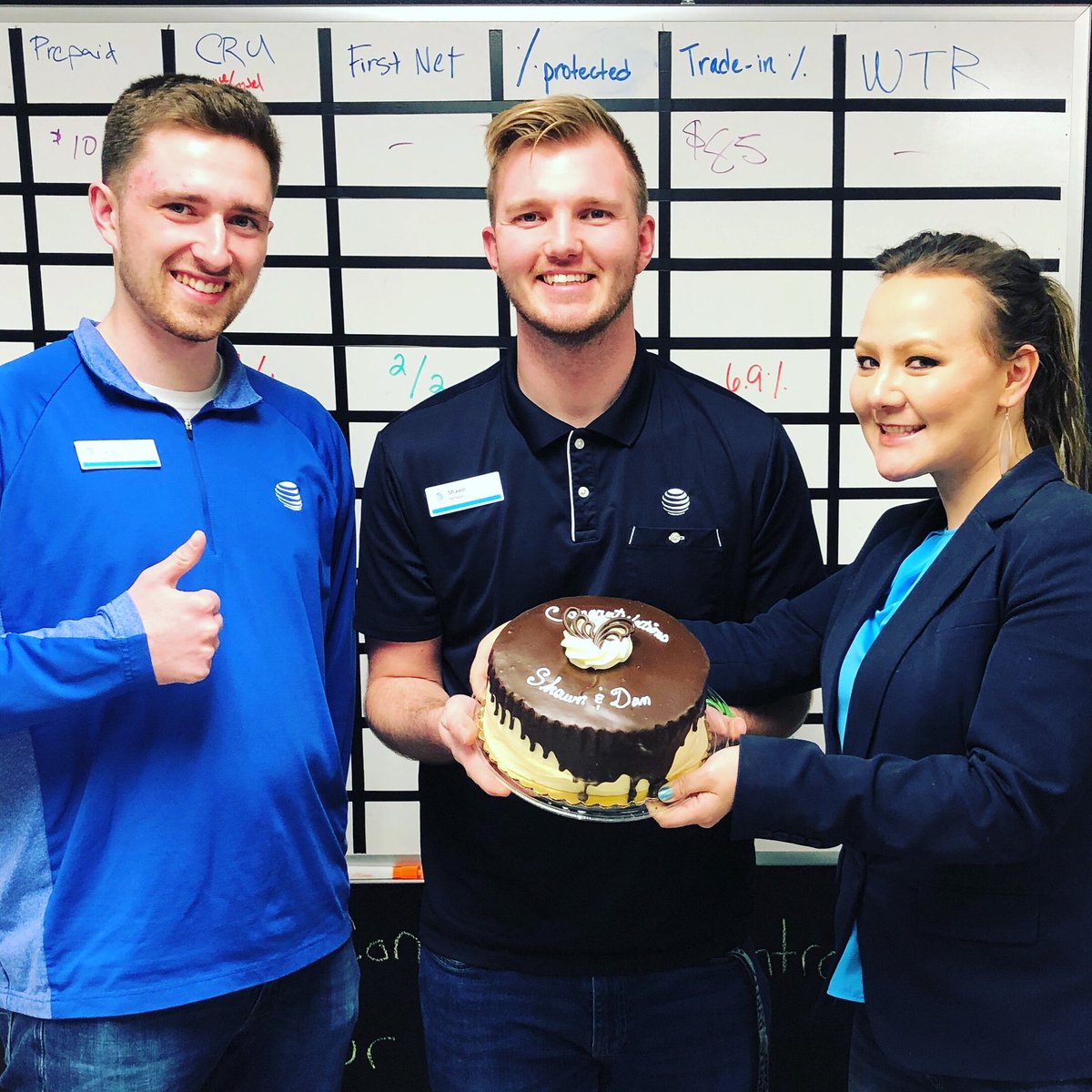 Some sweets to celebrate a sweet promotion! Congrats to Shawn and Dan for your new rolls in ASM and RSM at Eastgate. #OHPA #OHPAcaplyse #teamLEAD #lifeatatt