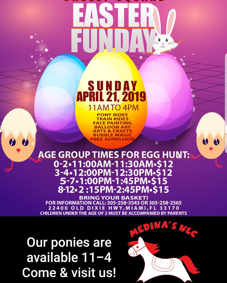 MedinasNLC's tweet photo. Our  #ponies will be @cauleysquare during #easterfunday this coming #sunday 
Come visit us for #kid #fun
See you there https://t.co/Mdu2m3Md1a