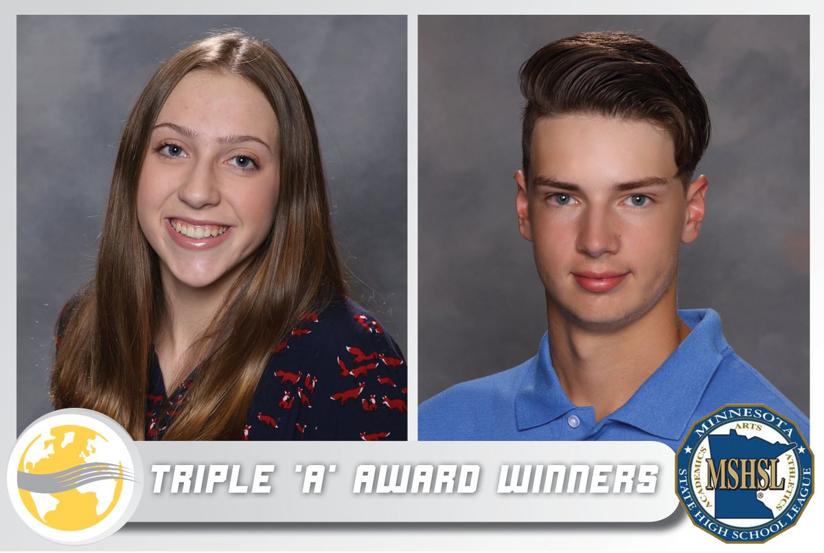 Congratulations to Fridley High School seniors Hailee Schalwig and Harrison Blum, winners of Fridley High School 2019 Minnesota State High School League Triple “A” (Academics, Arts, and Athletics) Award! Read more here: fridley.k12.mn.us/page.cfm?p=230…