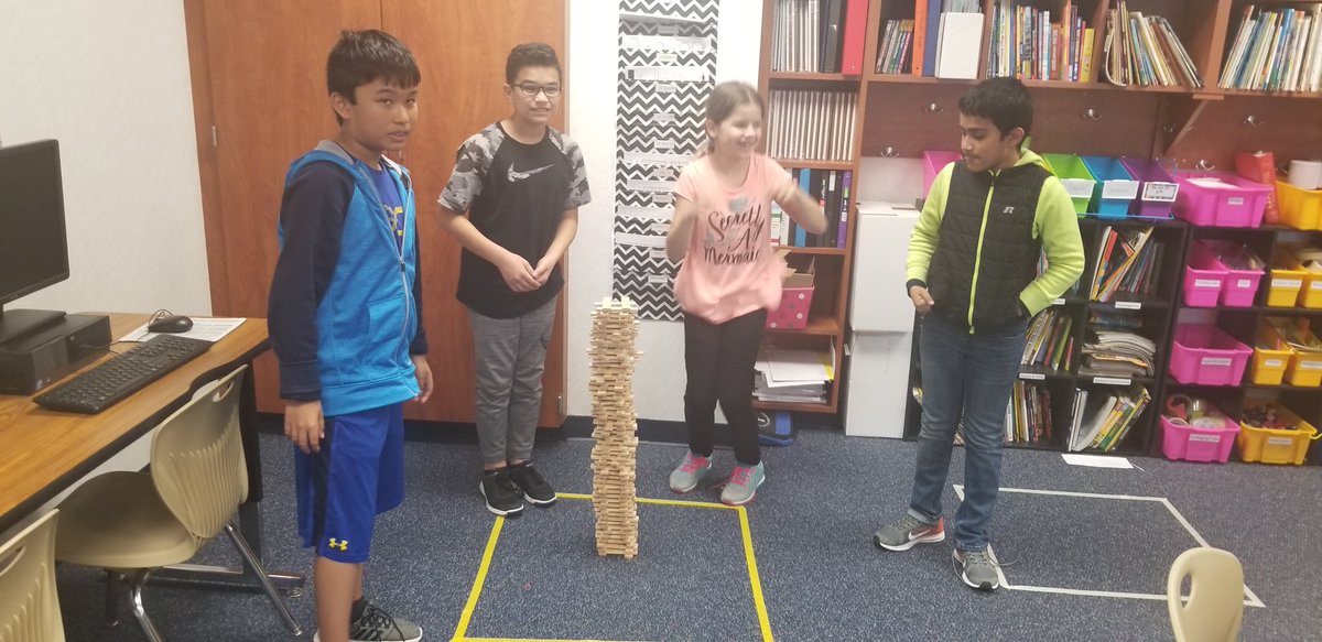 janeklonestars's tweet photo. STEAM Club #KEVAChallenge #mustbe24inchestall #200planks #disassemblewithoutfalling #rebuildacrosstheroom
Every group finished within 2 minutes of the winners! @LindseyElem https://t.co/qQIX7yTkYg