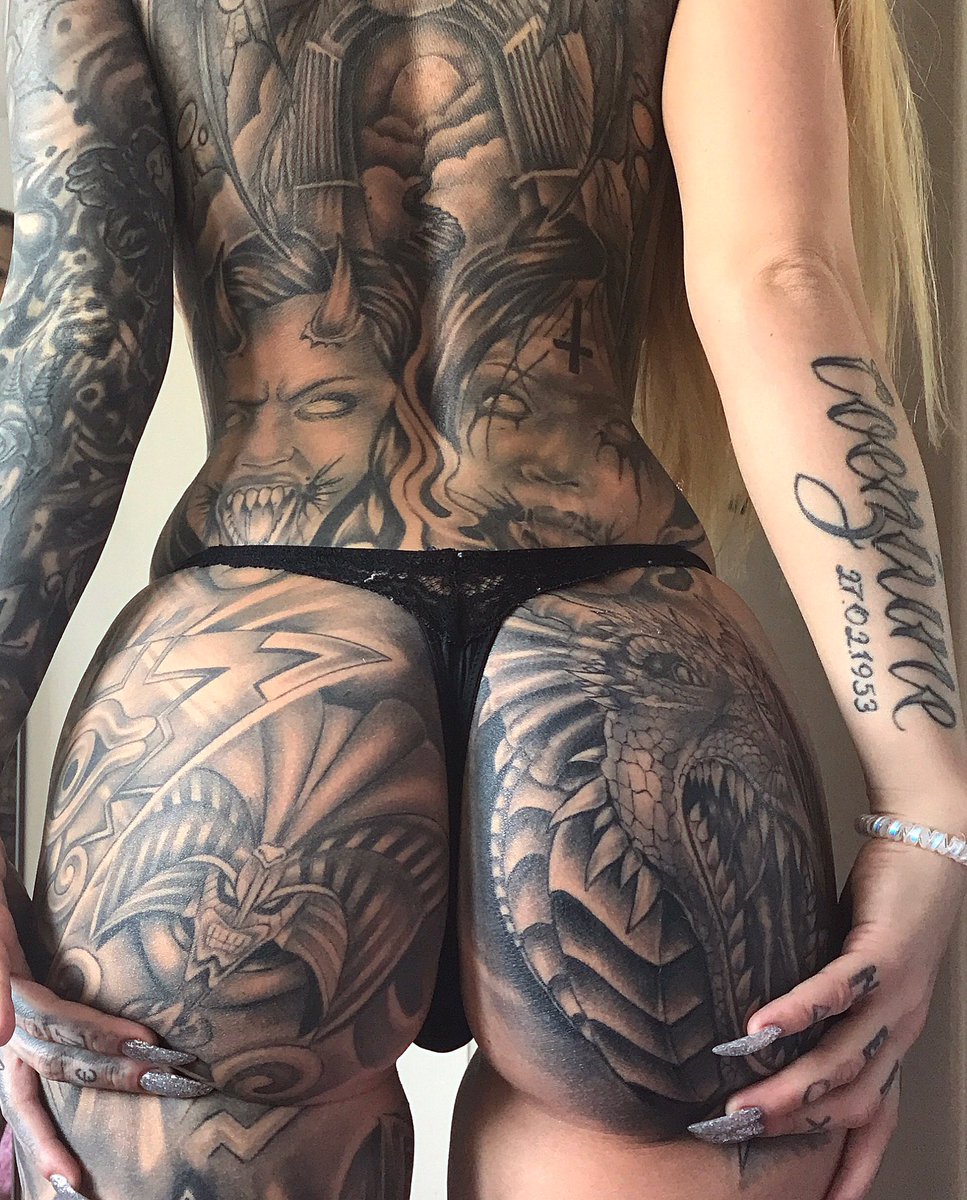 Girl tattoo ass