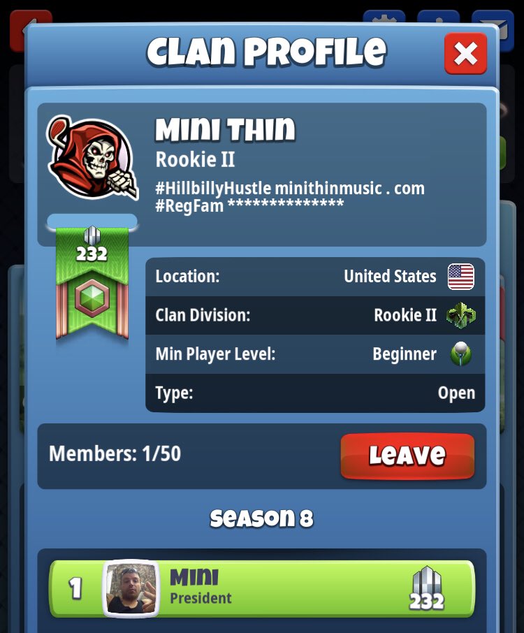 MiniThin's tweet photo. Join #minithin clan on #golfclash all info here in the photos #golf #TigerWoods #countryrap #redneck #iphonegames https://t.co/AYOm56e6p1
