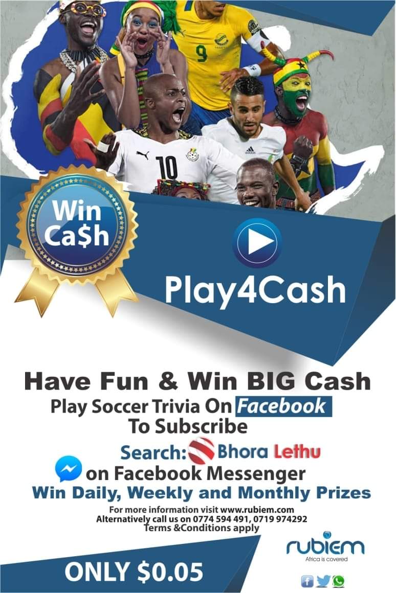 Do you want to test your knowledge for soccer? Play and Win with #Play4Cash.