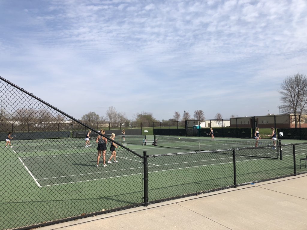 VAR TENNIS Underway on campus. Go Hawks!