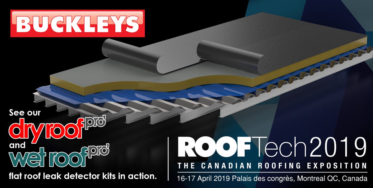 Come and see us at #ROOFTech19  @Palais_Montreal, #Canada on 16-17 April for a live demonstration of our flat roof leak detector kits. ow.ly/Pjxt50pv6Wt   #meetinCanada #roofing #construction #ukbiz #ukmanufacturing #Buildbetter #87RT ow.ly/SD8v50pv6Wu