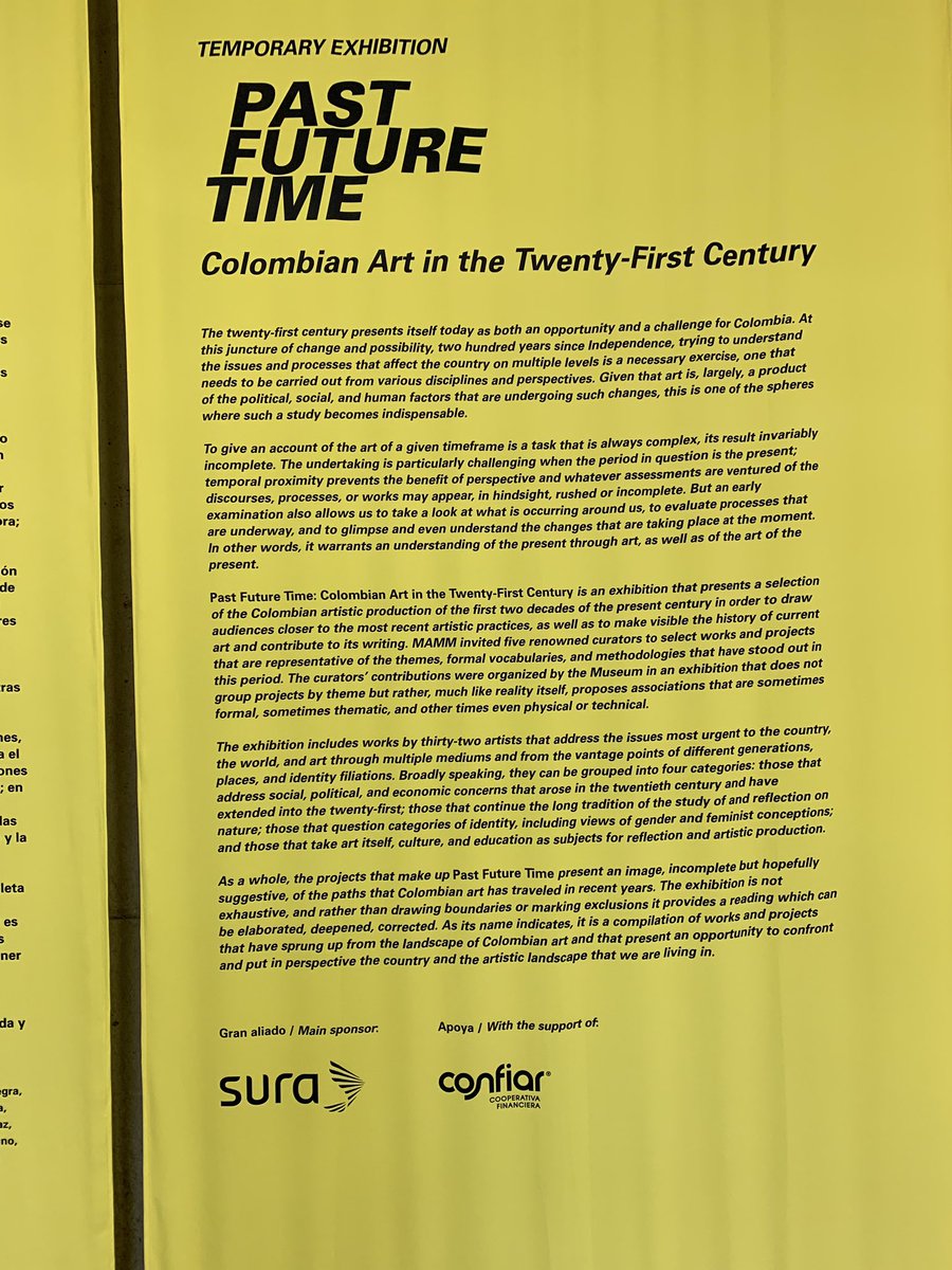 PastsStaging's tweet photo. Dynamic and thought-provoking works by Oscar Muñoz and Mapa Teatro at the Past Future Time exhibition at MAM. Run to see this! ‘El teatro es in recuerdo de una épica glacial olvidada’ https://t.co/BVcNWhjDrb