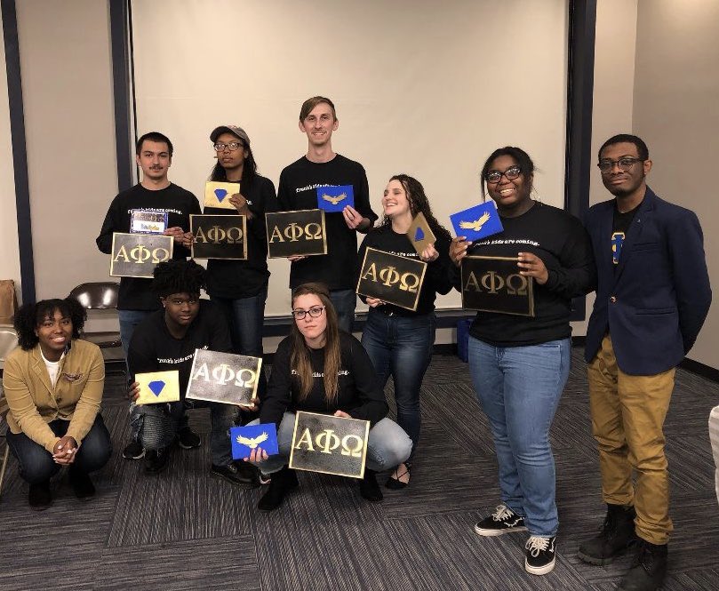 APO_AGX's tweet photo. Congratulations to our Beta Epsilon Pledge Class!🎉 We are so proud to finally call you our brothers! 💙💛 Be a leader, Be a friend, Be of service! 🤣 https://t.co/51bYAenVL5