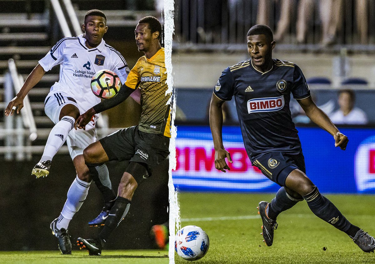 A lil #TransformationTuesday in honor of our first Union ✖️ @BSteelFC doubleheader at @TalenEnergyStdm this weekend - ya get ✌️ games with ☝️ ticket! 🎫👉phlunion.co/2NxKV75 #DOOP