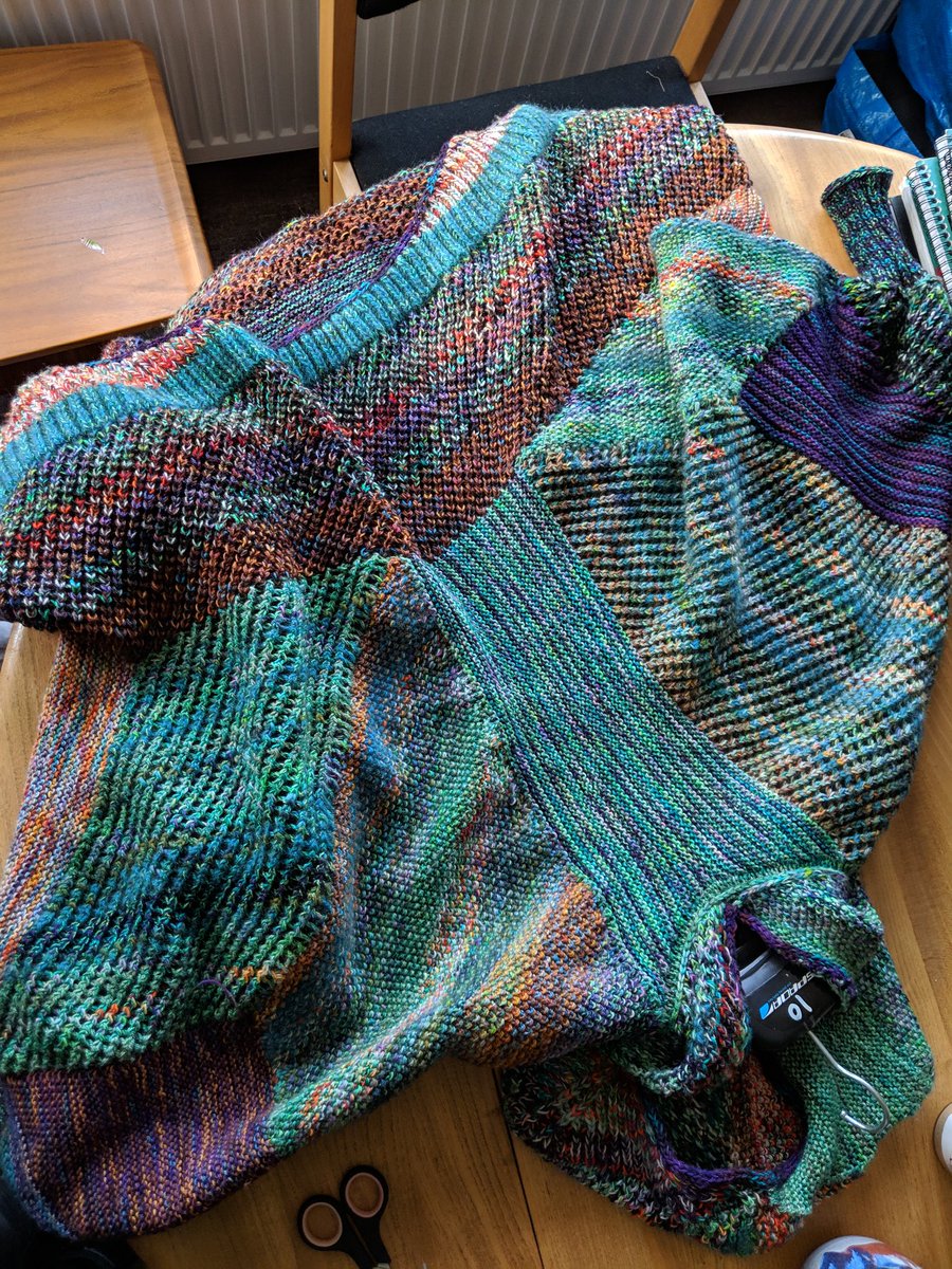 Artisplicer's tweet photo. My technicolour dreamcoat is finally complete. His name is Jean-Claude Jumper #marledmagic https://t.co/hvxsWl6Gq8