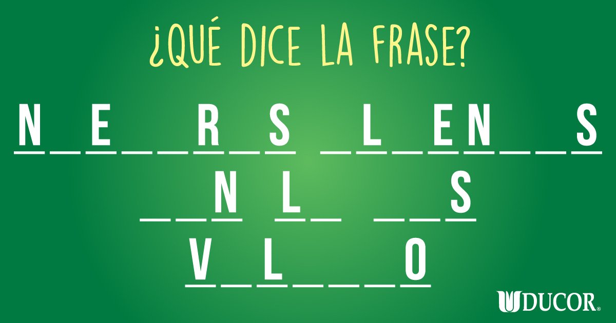 DucorAgro's tweet photo. ¿Qué dice la frase?  #Juegos #Ducor #Adivinanza #Rompecabezas https://t.co/pC17bTWESH