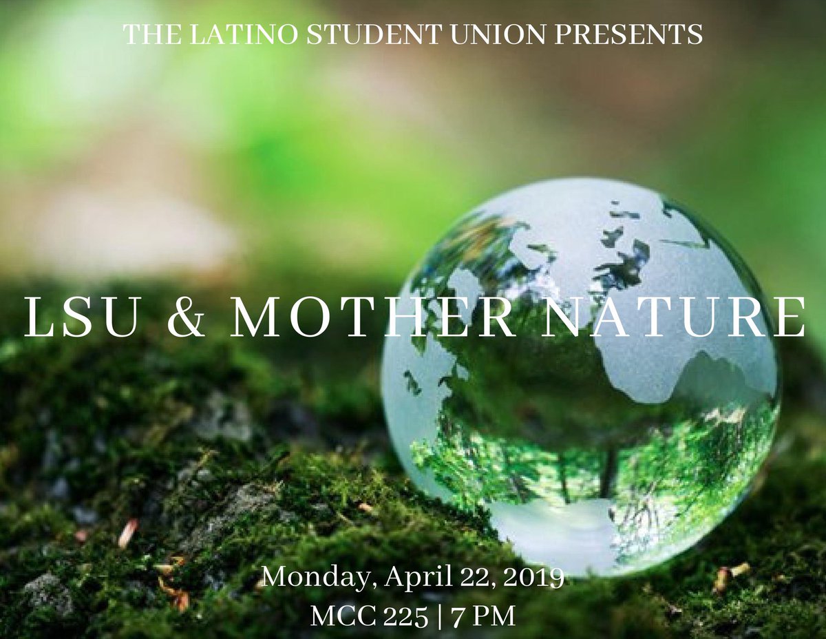 LSU_OSU's tweet image. Join us as we celebrate Earth day by learning and discussing ways to protect our beautiful planet on Monday at 7pm in MCC 225! #ozgetsinvolved