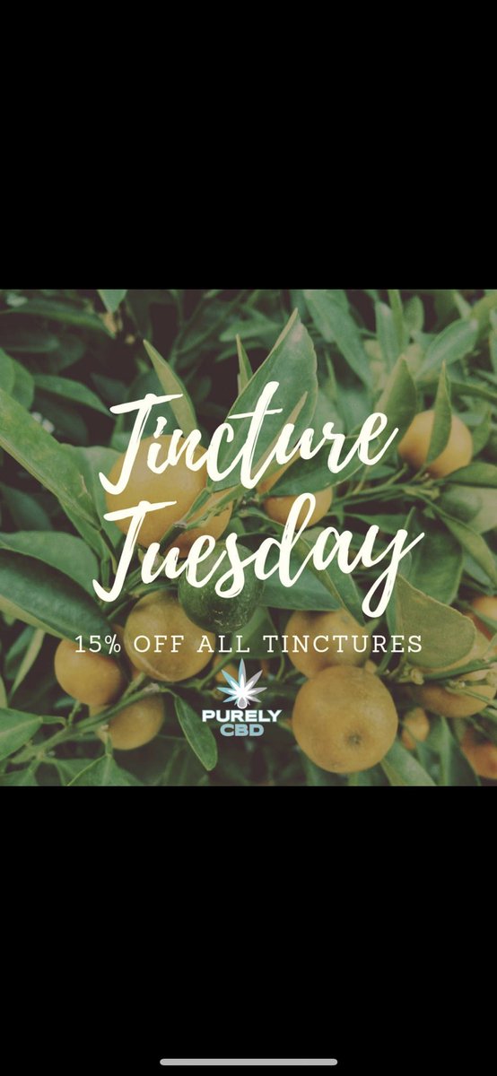 CbdTyler's tweet photo. Tuesday- Tincture Tuesday (15% off all tinctures) with a like and share of FB! ❤️🌈🌹

#Hemp #tylertexas #purelycbdoftyler #suppliment #tylermorningtelegraph #helpingpeople #cbdpets #discounts #savings #easttexas #reasonablepricing #cannabidiol #hemplawpassed #proud https://t.co/PluTw2pJtx