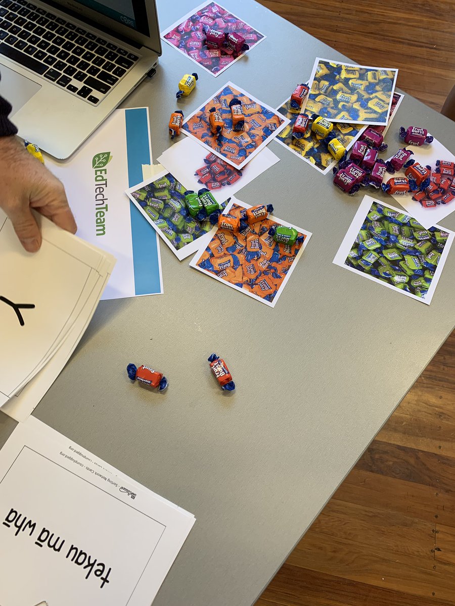 SarahJRasmussen's tweet photo. Lollies! But also unplugged activities for teaching and learning computer science concepts #edtechteam #edtechsummit #alksummit https://t.co/ajaIOZUn7W