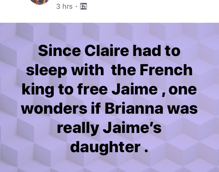 LOutlander's tweet image. In yesterday’s edition of dumb ass post, someone questioned if Brianna could possibly be the kings lol😐bisshh what😒 #ofcoursenot #dumbAF