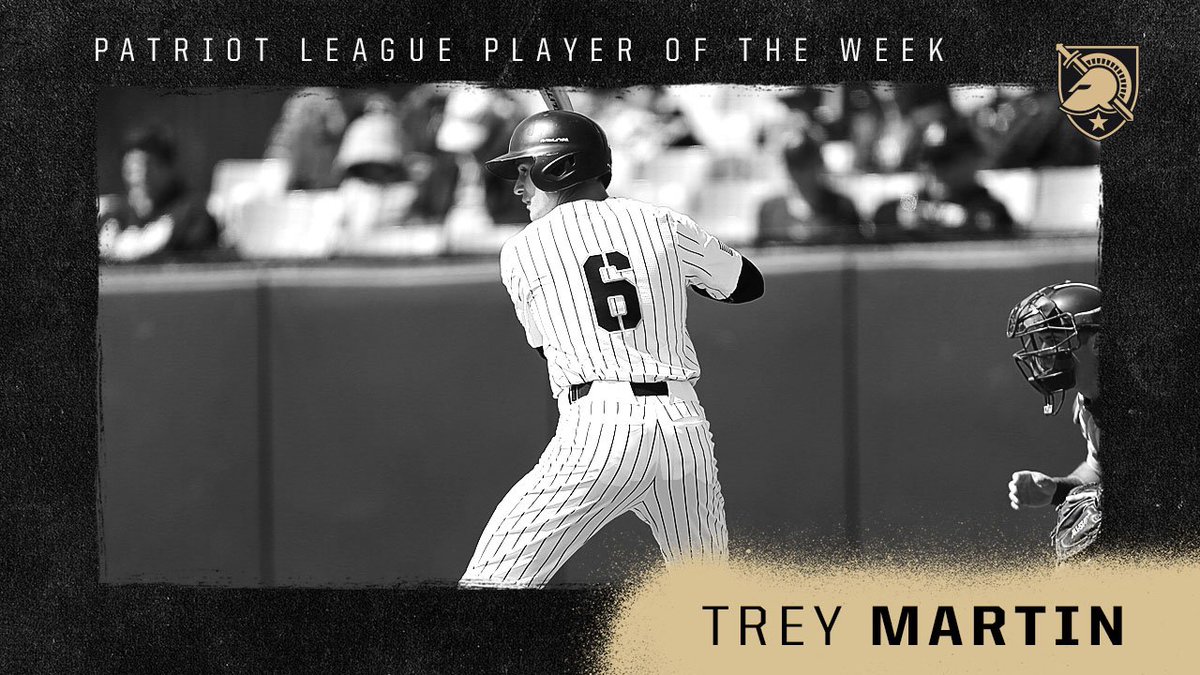 ArmyWP_Baseball's tweet photo. Shoutout to Trey Martin for earning @PatriotLeague Player of the Week praise 👏

#GoArmy 

📰 https://t.co/2pkU8iNqfS https://t.co/4h3b95xQd8