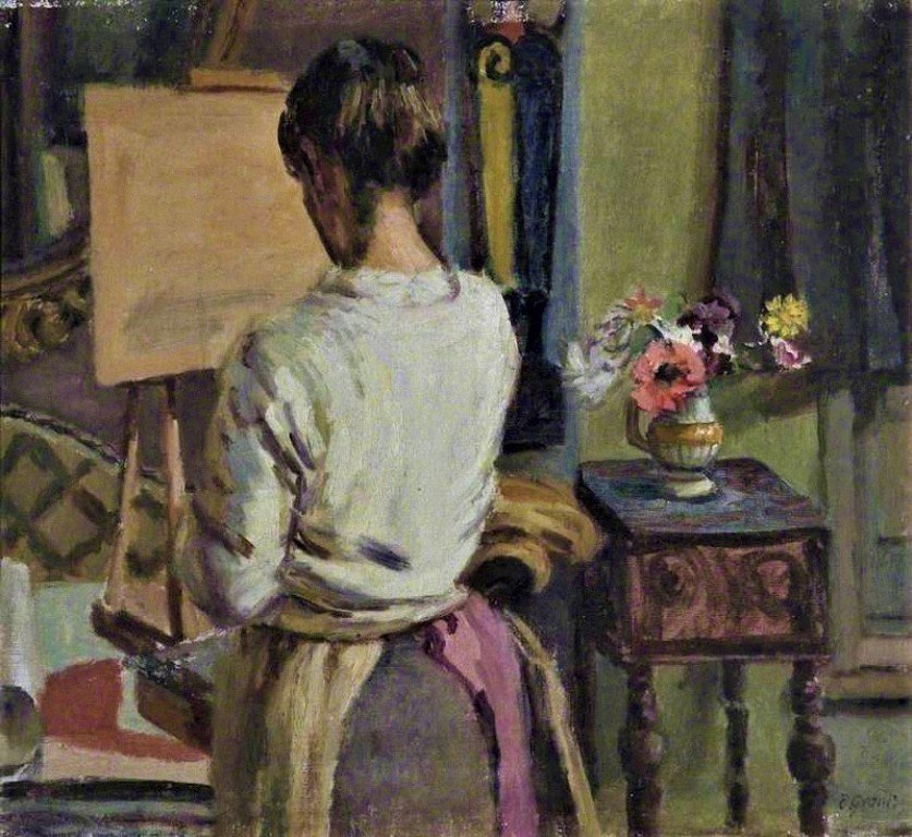 Thank you, a nice Wednesday to you👩‍🎨👏
@anne_camozzi 🦋🌸

Lady at an Easel - La figlia dell'artista Angelica Bell-Garnett 1918  2012
🎨#DuncanGrant 1885 1978