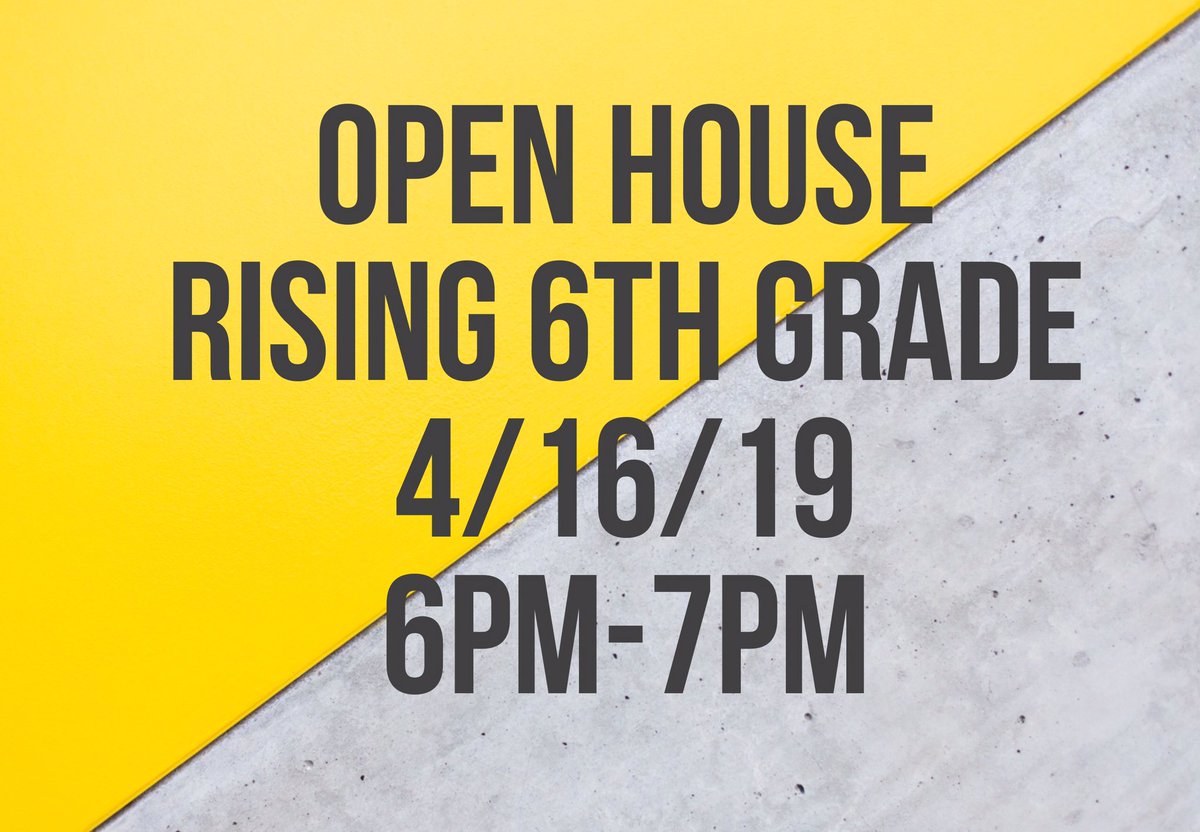 Come on down to HMS Open House for Rising 6th grade students
4/16/19 @ 6pm-7pm
🖤💛