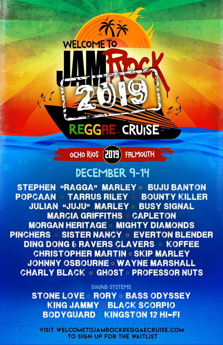 wtjrc's tweet photo. Are you ready for #Jamrock2019?! We’ll see you Dec 9-14 sailing from Ft.Lauderdale,FL  to Ocho Rios and Falmouth, Jamaica for another incredible adventure at sea!! To get on our 2019 waitlist, visit https://t.co/DM316ImYzq. Big news coming soon for 2020!!🚢🌴 https://t.co/xuUkrJbEte