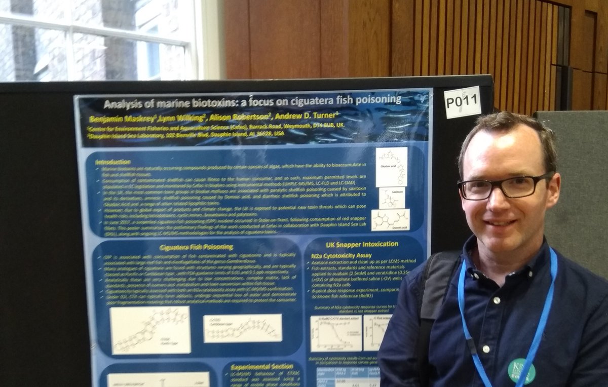 Dr. Ben Maskrey of <a href="/CEFAS/">Cefas Bouman</a> did a fantastic job sharing some work he is doing on marine toxins with <a href="/CiguaPIRE/">CiguaPIRE</a> at the British Mass Spectrometry Society Meeting this month.  You represented #teamCigua well, Ben!  Keep up the good work!
#ciguateraresearch #ciguatera #toxins #massspec