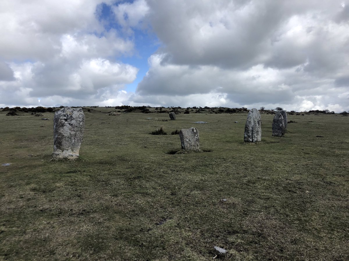 RuthLozzaruth's tweet photo. What a difference a day makes! Beautiful sunny day. Walk from #TheHurlers to #cheesewring expertly guided by @iwalkc . No little yellow @Minions in #Minions but lots of #enginehouses https://t.co/vhZzAYGfRR