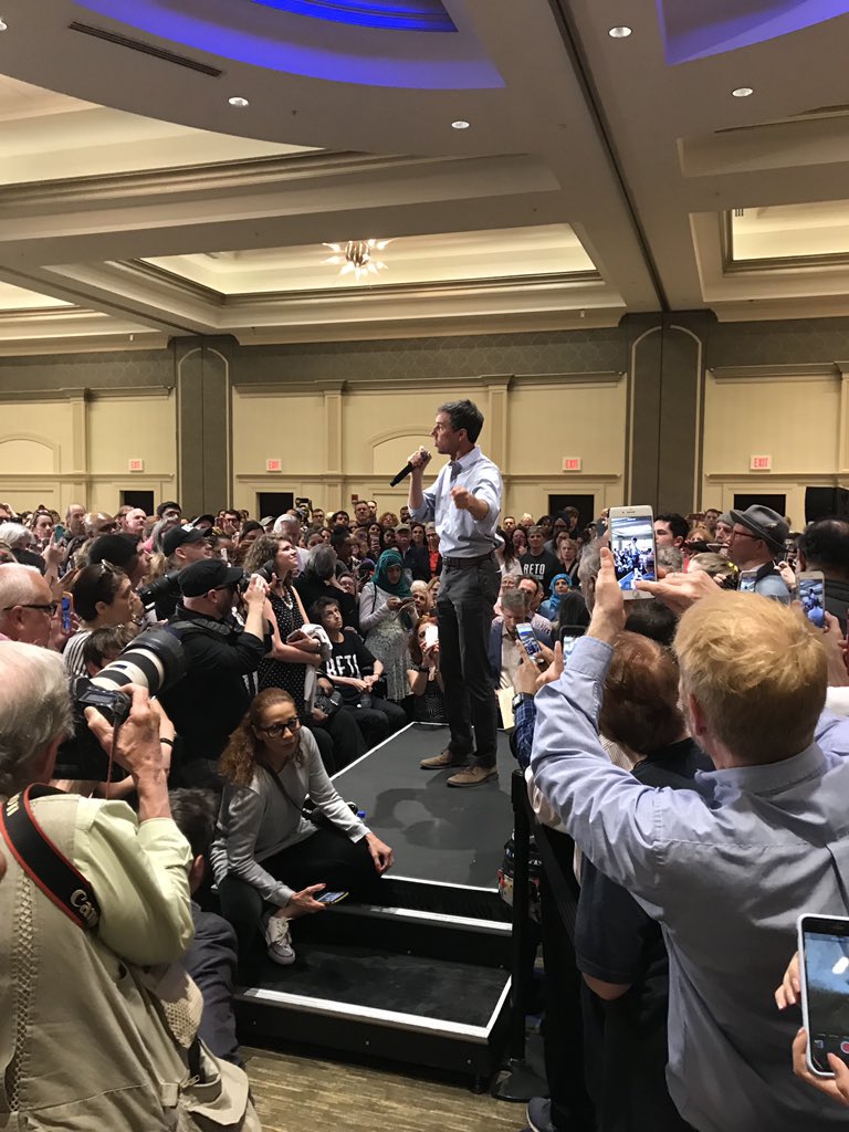 SpanbergerForVA's tweet photo. A great crowd came out to Short Pump to hear @BetoORourke speak. I look forward to welcoming many more of our 2020 Democratic candidates to Virginia. It’s a great opportunity for voters to hear from &amp; engage w/our presidential hopefuls. #ElectionsMatter #VoteIn2019 #VoteIn2020 https://t.co/FovvwqWy0O