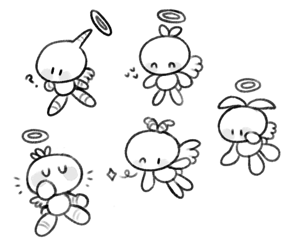 some more chao art that i need to color!! 