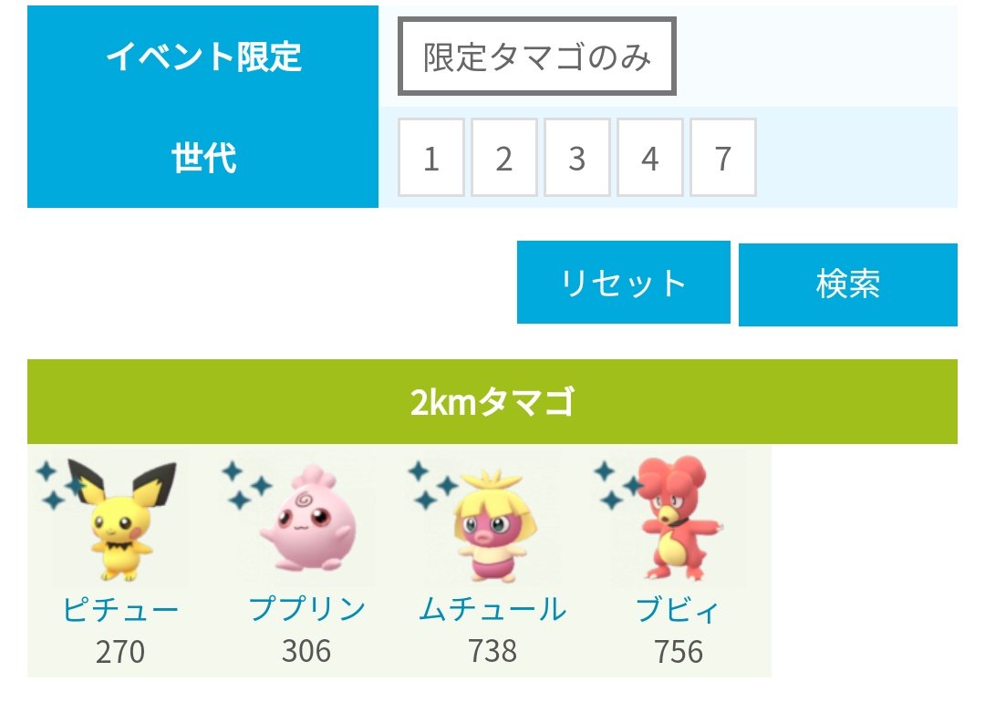 ポケモンgo攻略 みんポケ Na Twitteru イースターイベント限定タマゴ 2キロタマゴからププリン ピィ ブビィ ピチューが孵化するようになっています その他の限定タマゴについては調査中です タマゴ孵化距離早見表 イベント限定 T Co Typklenqfy