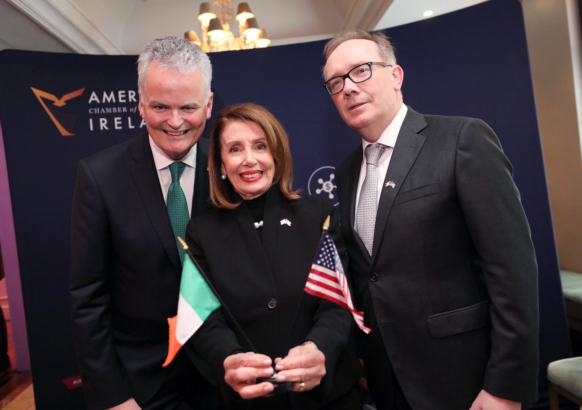 Thank you @SpeakerPelosi for your unwavering support of Ireland and your commitment to deeping the ties between the US and Ireland #USIRL19