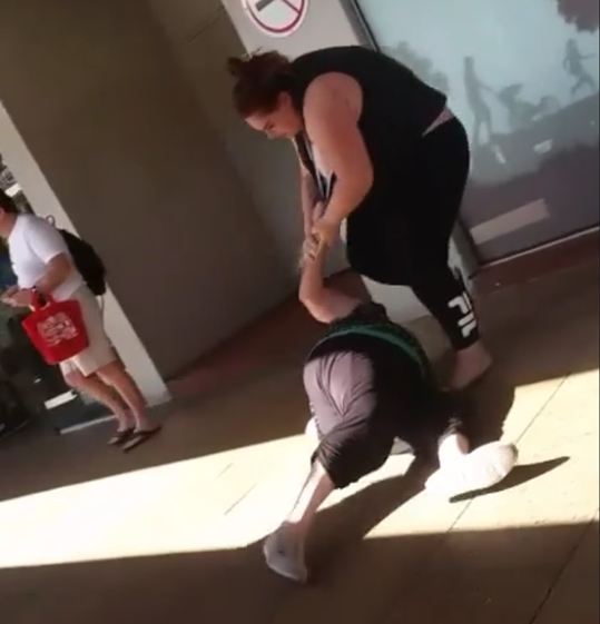 AneekaSimonis's tweet photo. Sickening footage shows an elderly lady shoved, kicked and thrown to the ground by her hair in Geelong. Witness claims it was because she was tapping along to a song... via @brittgoldsmith2 @theheraldsun
https://t.co/9MYIOgmaZ1 https://t.co/vPGVLnk6xS