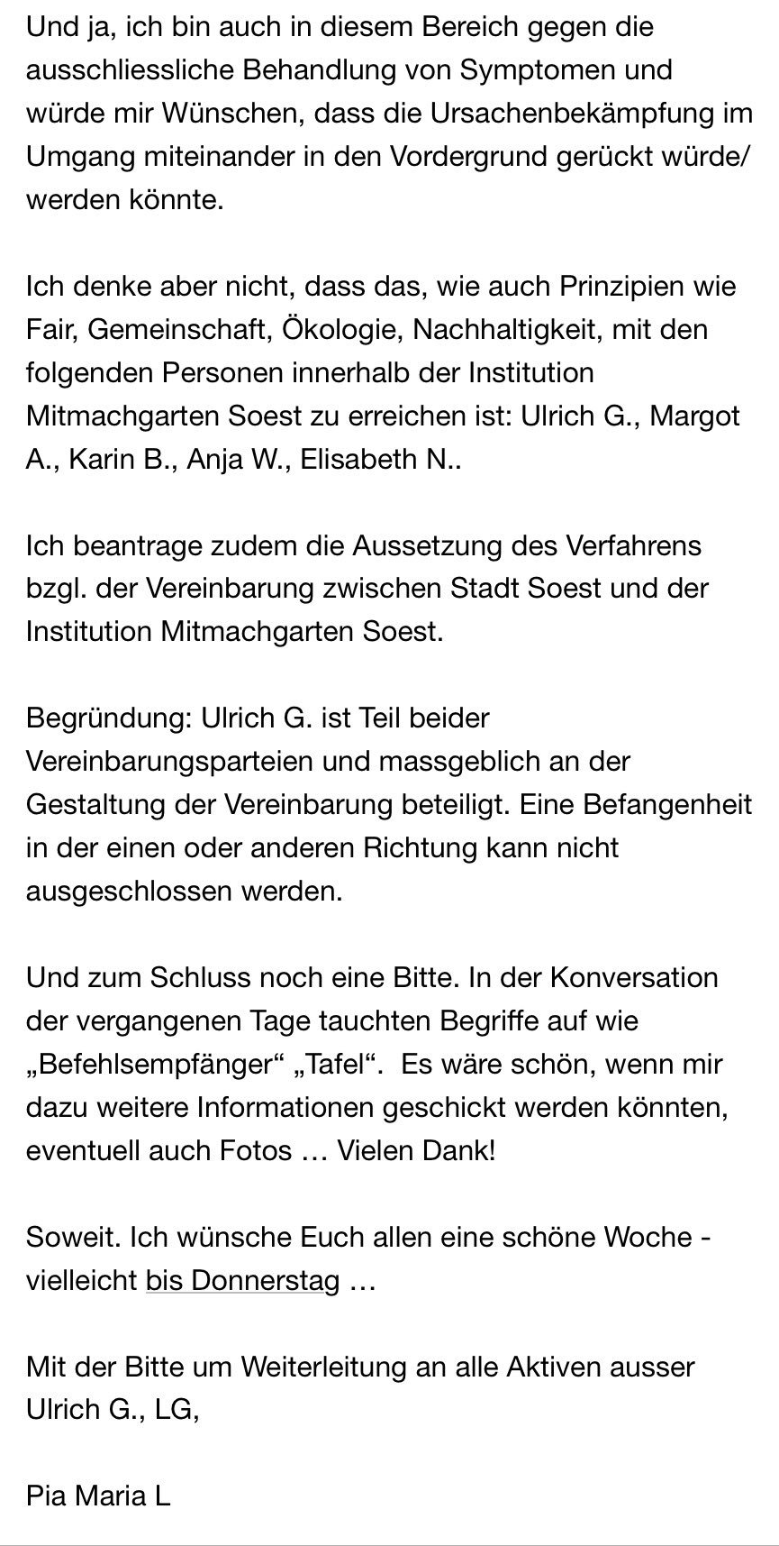 Pia Maria Ley On Twitter Mitmachgarten Soest Germany Exclusion Procedure